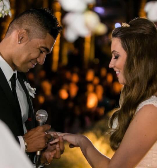 Anna Mariana Casemiro and Casemiro on their big day.